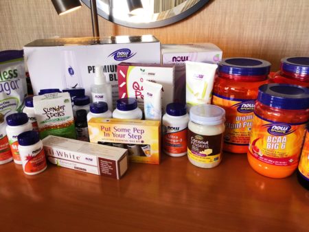 NOW Foods | Brand Trust | Health Coach Marissa Vicario | gift bag giveaway contents