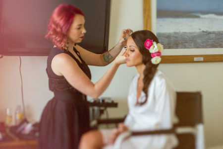 wedding in mexico - bride in hair and makeup - where i need to be