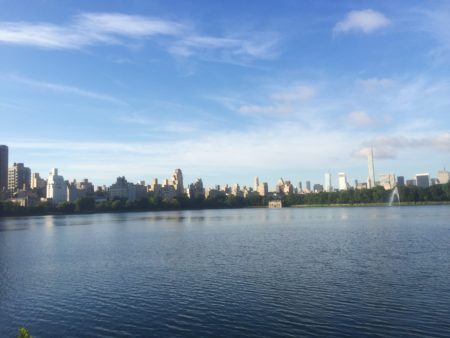 Fitness Blogger Marissa Vicario on running lately - view from Central Park reservoir