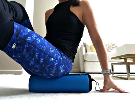 Foam rolling exercises for legs and hips | gluteus maximus left | Marissa Vicario