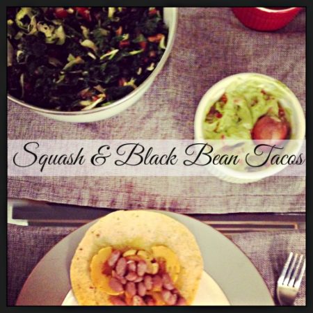 squash and black bean tacos