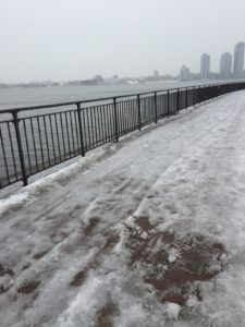 treadmill workouts - icy running path in nyc - Where I Need to Be