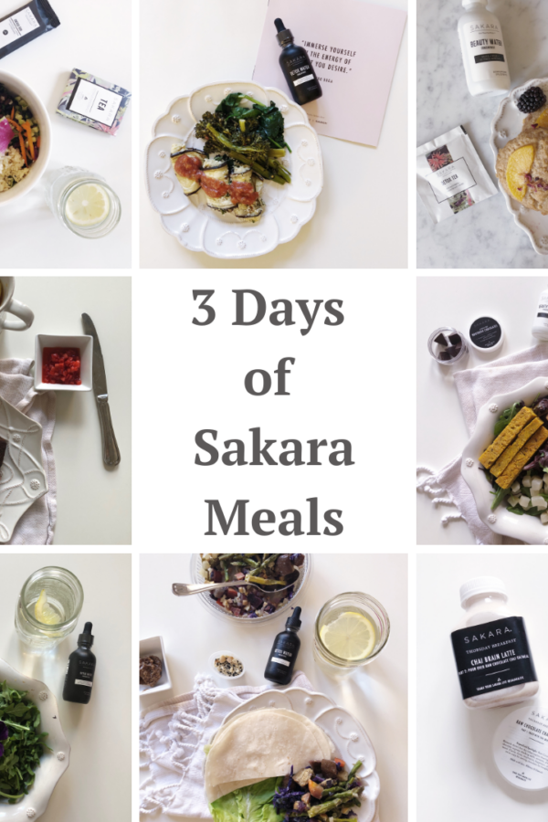 3 days of Sakara meals